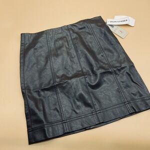 Jolt‎ vegan faux leather black mini skirt size 1 NWT
